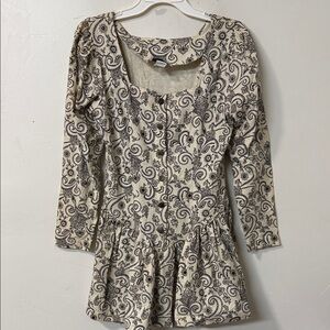 Elegant Paisley Print Dress 90’s vintage